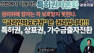 특허자본화로 가지급금을 줄이거나 부채비울을 낮출수있습니다. 금리인하요구권을 신청 하십시오.