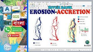 How to Calculate Erosion & Accretion of a River for different time period in ArcGIS