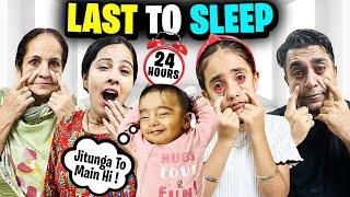 Last to SLEEP Wins!! 24 HOURS NO SLEEP CHALLENGE | Family Comedy Challenge @SamayraNarulaandFamily