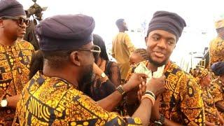 Moment Kunle Afolayan dances with looks like Son and others at their Mother's burial party