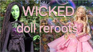 Elphaba & Glinda Make-over: WICKED doll hair reroots