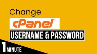 How To Change Cpanel Username And Password 2024 | Forgot Cpanel Username And Password