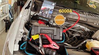 Review of The AVAPOW 6000A Truck-Car Battery Jump Starter /With Built In LED Light! Less Than $99.00