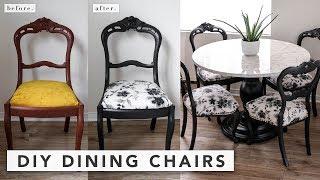 Antique Chair Makeover DIY: How to Reupholster Dining Chairs | by Erin Elizabeth