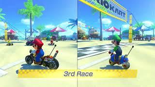 Mk8DX | Shell cup | 2 Player | Mario vs Luigi