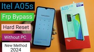 Itel A05s Frp Bypass | Hard Reset | Google Account Remove | Without PC | Easy Tricks 2024