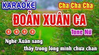 Đoản Xuân Ca Karaoke Cha Cha Cha Tone Nữ | Beat Hay Dễ Hát | PVQ Karaoke