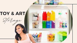 DECLUTTERED & ORGANIZED Toy Rotation Closet How to Organize Arts & Crafts #thehomeedit