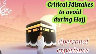 Critical Mistakes to avoid during Hajj 2024 in hindi/urdu5 actions to avoid during Hajj.