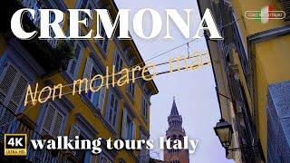 CREMONA 4K walking tour  TV virtual city walk  discover Italy from home in UHD 60fps