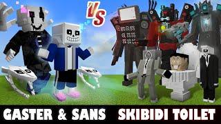 Gaster & Sans vs. Skibidi Toilet TEAM | Minecraft (Father and Son DUO!)