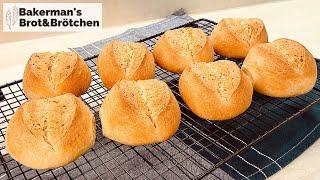 Schnelle Dinkelbrötchen die immer gelingen, leicht und lecker