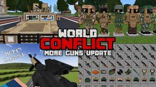 WORLD CONFLICT Addon v1.1 MORE GUNS Update In Minecraft PE 1.21.51