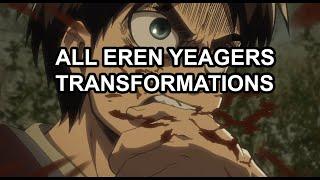 All Transformations from Eren Yeager in Attack on Titan ALL SEASONS (Sub)