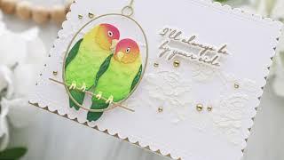 Adding Texture To White Space | Lovely Layers Love Birds With Joy