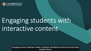 Engaging Students with Interactive Content