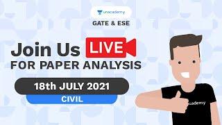 ESE Prelims 2021 Civil LIVE  Paper Analysis by Unacademy Top Educators