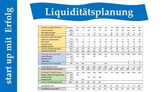 Liquiditätsplan selbst erstellen, alle Schritte an Beispielen erklärt!