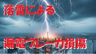 雷により損傷・漏電ブレーカ交換