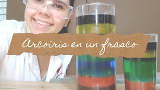 La densidad de los liquidos! |  Arcoiris en un frasco! | Andrea