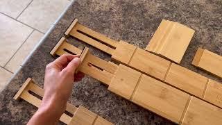 How to organize kitchen cabinets and drawers? Best expandable bamboo drawer dividers