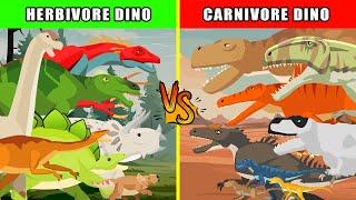 Herbivore vs Carnivore Dinosaurs | Dino Animation