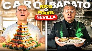 COMIENDO LO MÁS CARO DE SEVILLA vs. BARATO | RICO O POBRE con   @Galesote