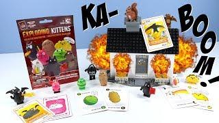 Exploding Kittens C3 Construction Toys Mini-Figures and House Scene Set