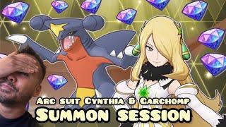 LET’S SUMMON! Arc Suit Cynthia & Garchomp Summon Session | Cynthia Arc Suit Scout Pokémon Masters