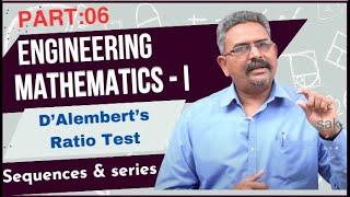 D'Alembert's Ratio Test||Infinite series||Engineering Math-2|M2||JNTU/OSMANIA||pgt/tgt/kvs PART:06