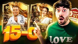 15-0 en FUT CHAMPIONS con MBAPPE Y AITANA BALON de ORO