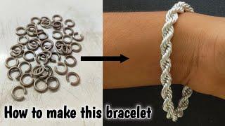 Making Handmade Rope Chain Bracelet/Silver Bracelet/jewelry making