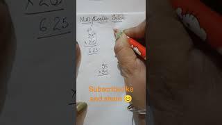 Multiplication trick ending with 5.... follow me for more tricks#multiply#tricks#multiplication