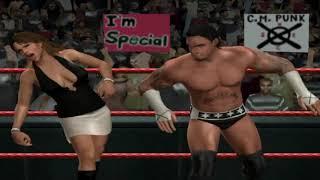 Cm punk destroy stephanie mcmahon | Cyber sunday | Intergender wrestling | Wwe smackdown vs raw 2009