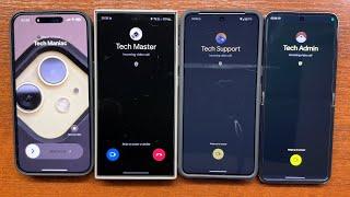 iPhone 15 PM + Samsung S24U + Pixel 8 Pro + Moto Razr 50U Google Meet Incoming Voice & Video Calls