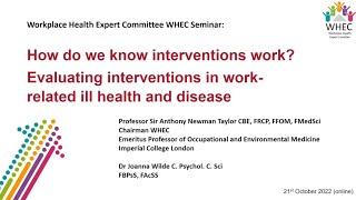 WHEC Seminar: Evaluating interventions in work-related ill health and disease. October 2022