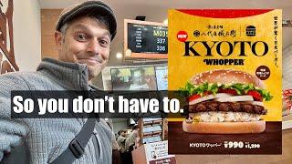 Eating the KYOTO Whopper at Burger King Japan