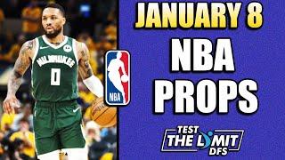 TOP 4 BEST NBA Player Prop Picks + Bets | Wednesday 1/8/2025