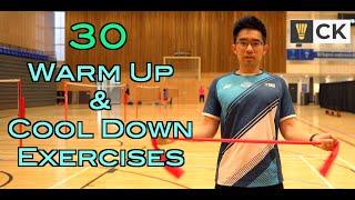 30 Badminton Warm Up & Cool Down Exercises