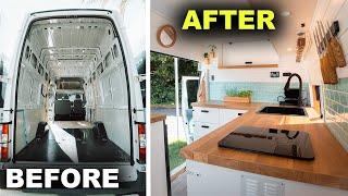 FULL VAN Conversion TIMELAPSE - Luxury DIY Ford Transit LWB High Roof Vanlife Build