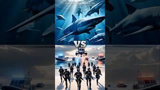 Police vs Sea animals vs Superheroes(Killer Whale,Shark,Spiderman,Deadpool,Superman)