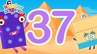 Numberblocks Magic Run World adventure - Find Numberblocks 25 & 37 at Flower and egypt world