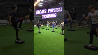 Moms showing how to do physical training #physicaltraining