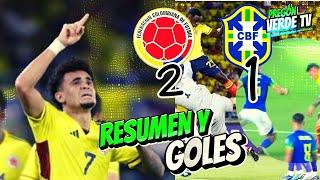 ¡PARTIDAZO! GOLAZOS DE LUCHO DIAZ, COLOMBIA 2 BRASIL 1 RESUMEN Y GOLES ELIMINATORIAS 2026