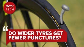 Do Wider Tires Mean Fewer Punctures? | GCN Tech Clinic #AskGCNTech