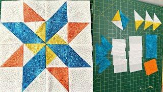 How to Make a Pinwheel Star Quilt Block - Free Quilt Along Design Tutorial