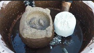 ASMR: Brown Dirt Crumbling in Water   Extremely Satisfying #watercrumbling #asmr