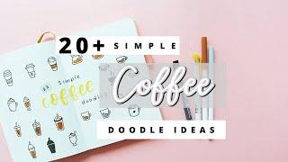 20+ SIMPLE COFFEE DOODLES IDEAS For Your Bullet Journal