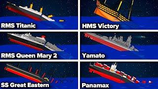 ALL Famous Ships Sink Like Titanic | Compilation