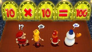 Mario Party 9 All Minigames - Santa Mario Vs Peach Vs Daisy Vs Mr. Blizzard (Christmas Outfit)